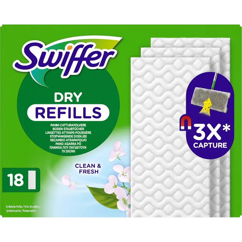SWIFFER DRY REFILLS SCENTED PÖLYLIINA 18KPL