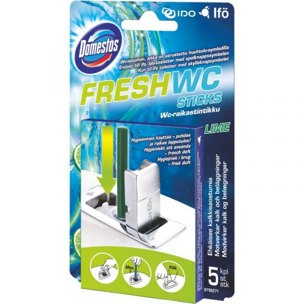 DOMESTOS 5 X 9,5 G WC-TIKUT LIME