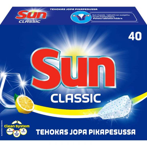 SUN CLASSIC LEMON KONETISKITABLETTI 40 KPL