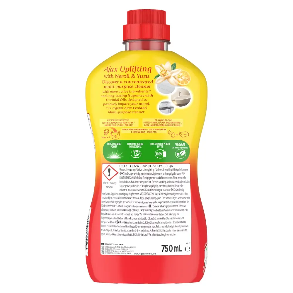 AJAX MOOD BOOSTING UPLIFTING YLEISPUHDISTUSAINE 750ML