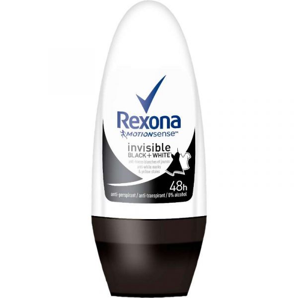 REXONA INVISIBLE BLACK + WHITE FOR WOMEN ROLL-ON 50 ML