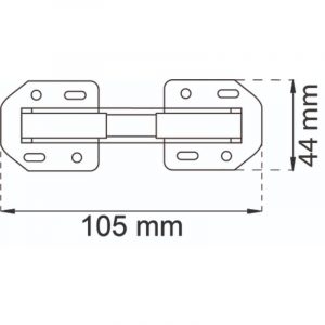 KALUSTESARANA 105X44MM