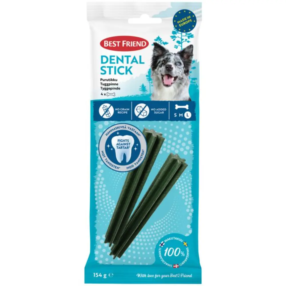 BEST FRIEND DENTAL PURUTIKKU LARGE 4KPL 154G