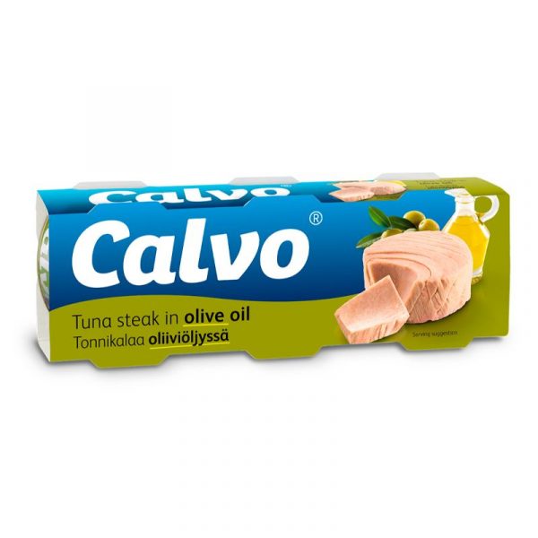 CALVO TONNIKALA OLIIVIÖLJYSSÄ 3X80G
