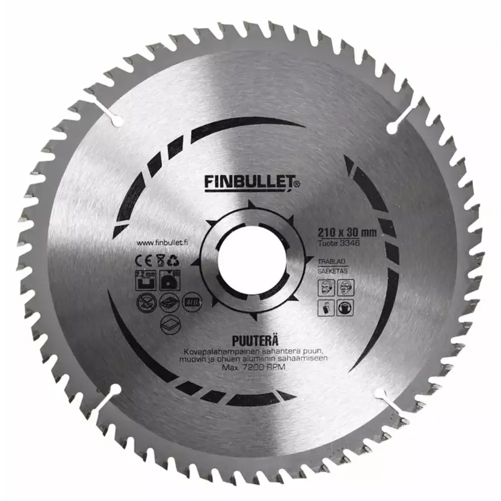 FINBULLET PYÖRÖSAHANTERÄ 210MM 60T 30MM