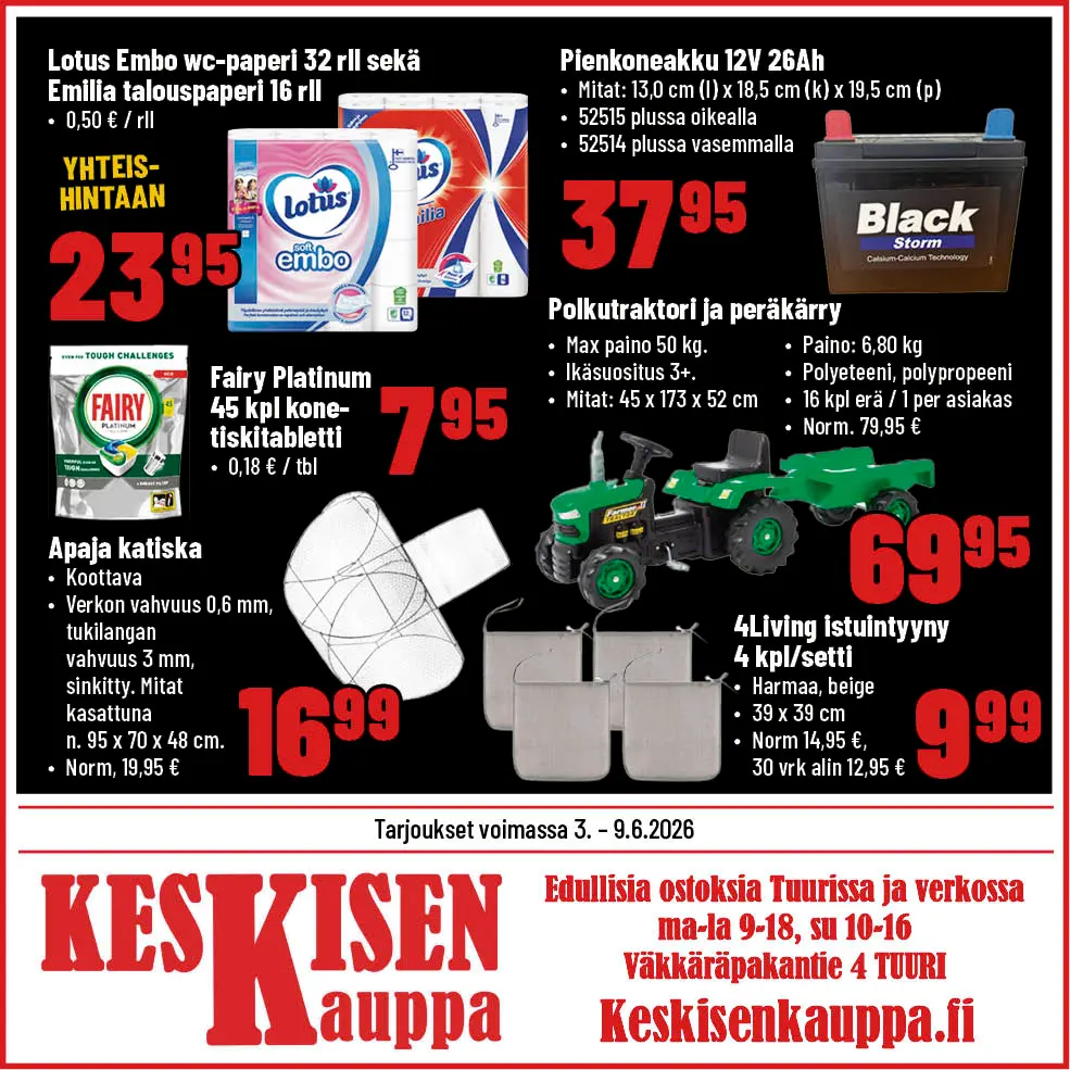 Tuurin tarjoukset!