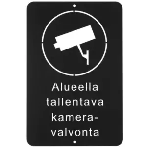 OPASTE ALUEELLA TALLENTAVA KAMERAVALVONTA MUSTA