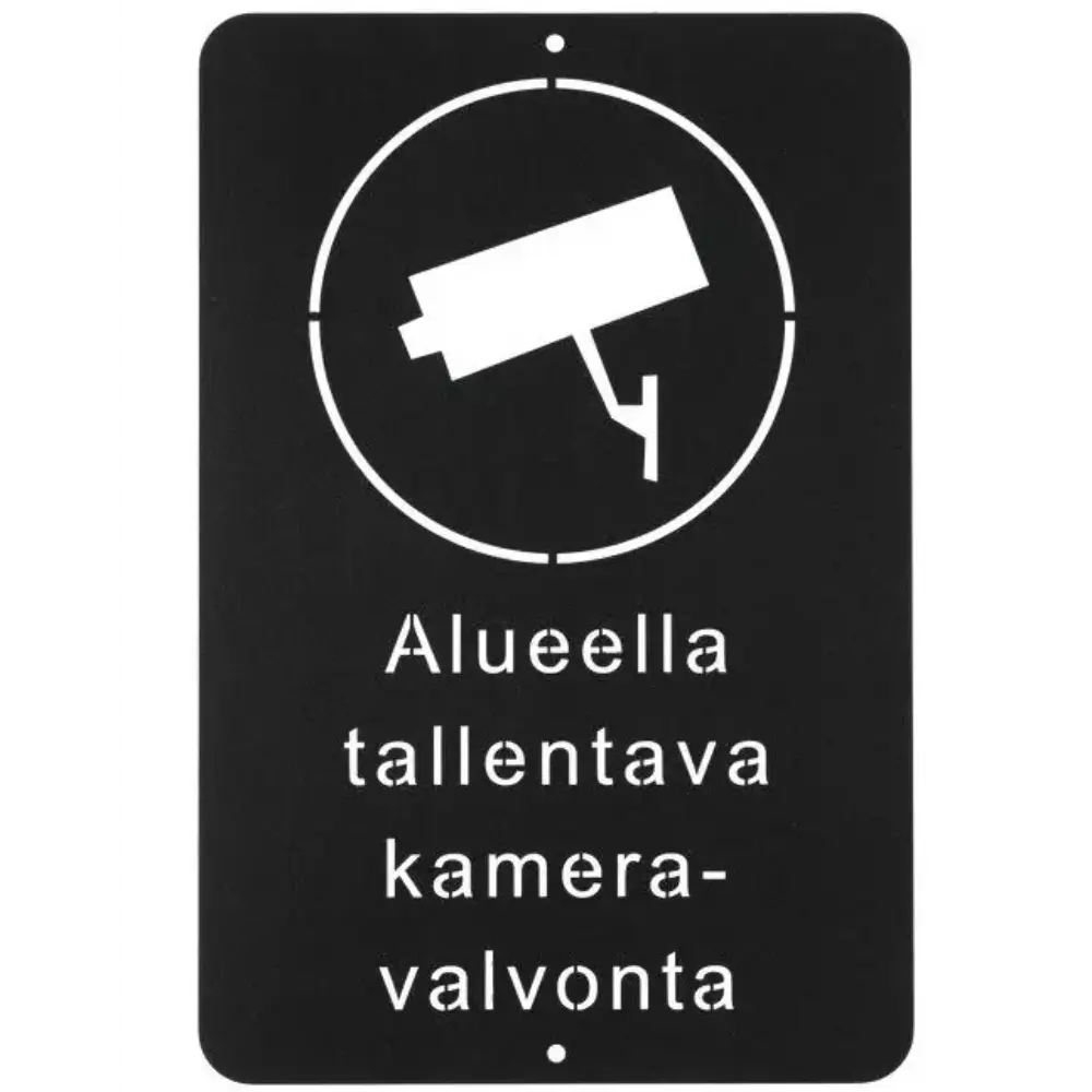 OPASTE ALUEELLA TALLENTAVA KAMERAVALVONTA MUSTA
