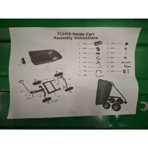 PUUTARHAKÄRRY PUHKEAMATTOMILLA RENKAILLA KIPILLÄ