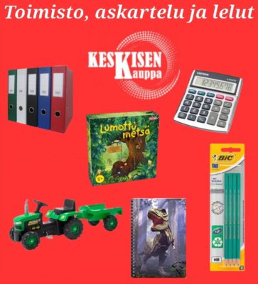 Toimisto, askartelu ja lelut