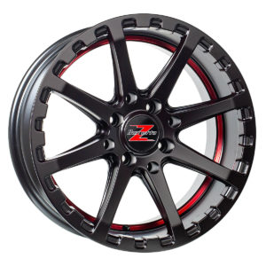 BarzettaATV Satin Black With Red Stripe