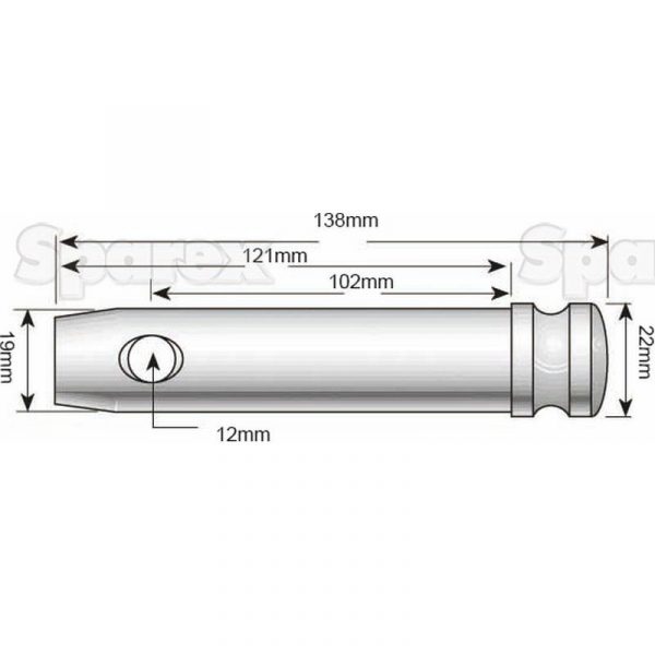 TYÖNTÖVARREN TAPPI 19 MM LYHYT