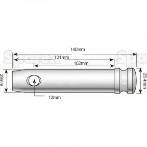 TYÖNTÖVARREN TAPPI 25 MM LYHYT