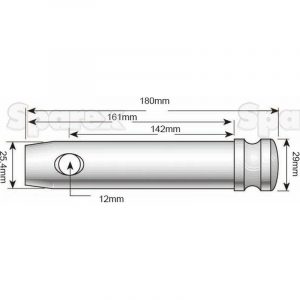 TYÖNTÖVARREN TAPPI 25 MM PITKÄ